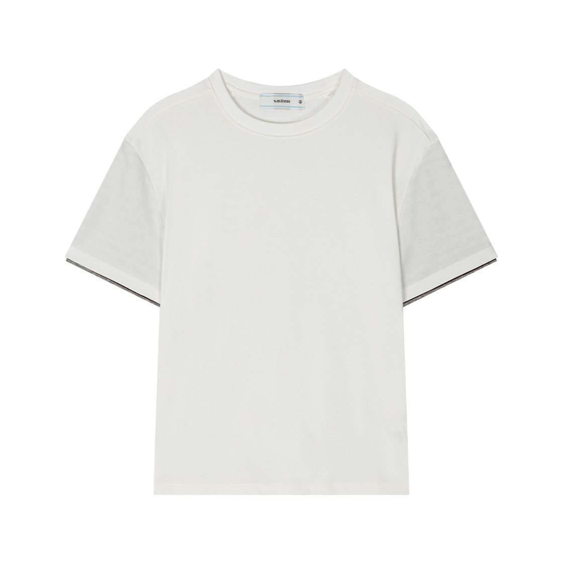 웨이비니스 스트라이프 레이어드 티셔츠 화이트(Waviness Stripe Layered T-shirts White)