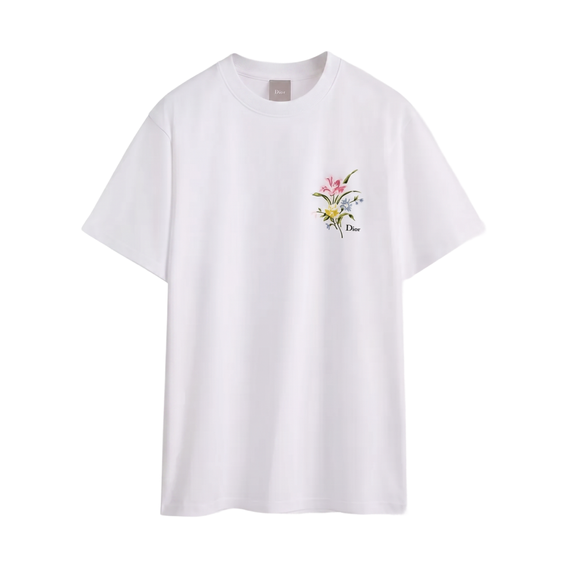 디올 시크릿 가든 모티프 릴렉스드 핏 코튼 저지 티셔츠 화이트(Dior Secret Garden Motif Relaxed Fit Cotton Jersey T-Shirt White) - 1