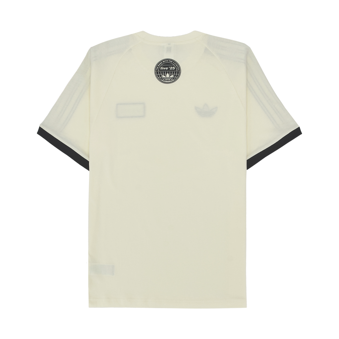 아디다스 x 오아시스 투어 3-스트라이프 티셔츠 크림 화이트 - KR 사이즈(Adidas x Oasis Tour 3-Stripes T-Shirt Clear Sky Cream White - KR Sizing) - 2
