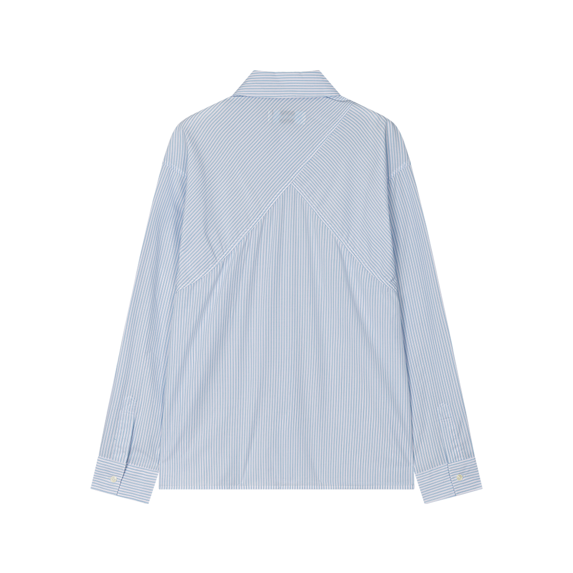 웨이비니스 오리가미 스트라이프 셔츠 블루(Waviness Origami Stripe Shirts Blue) - 2