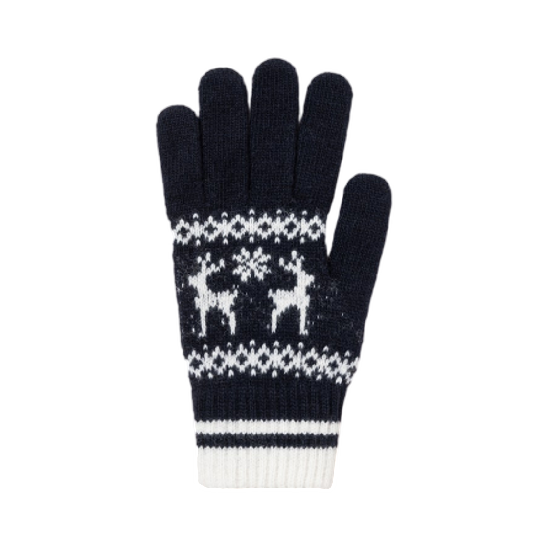 에잇세컨즈 노르딕 패턴 핑거 홀 니트 장갑 네이비(8seconds Nordic Pattern Finger Hole Knit Glove Navy)