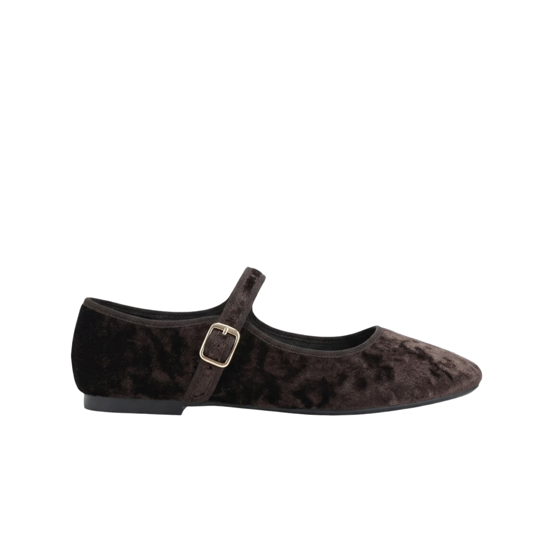 (W) GU 메리 제인 슈즈 다크 브라운((W) GU Mary Jane Shoes Dark Brown) - 1