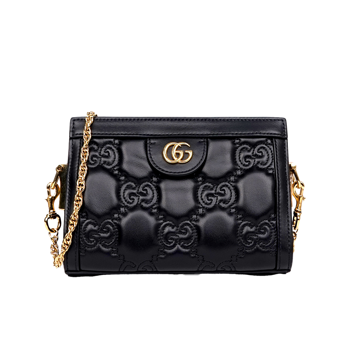 ITAS6GGNSU57 Gucci GG Matelasse Leather Mini Chain Bag Gold Hardware 702228