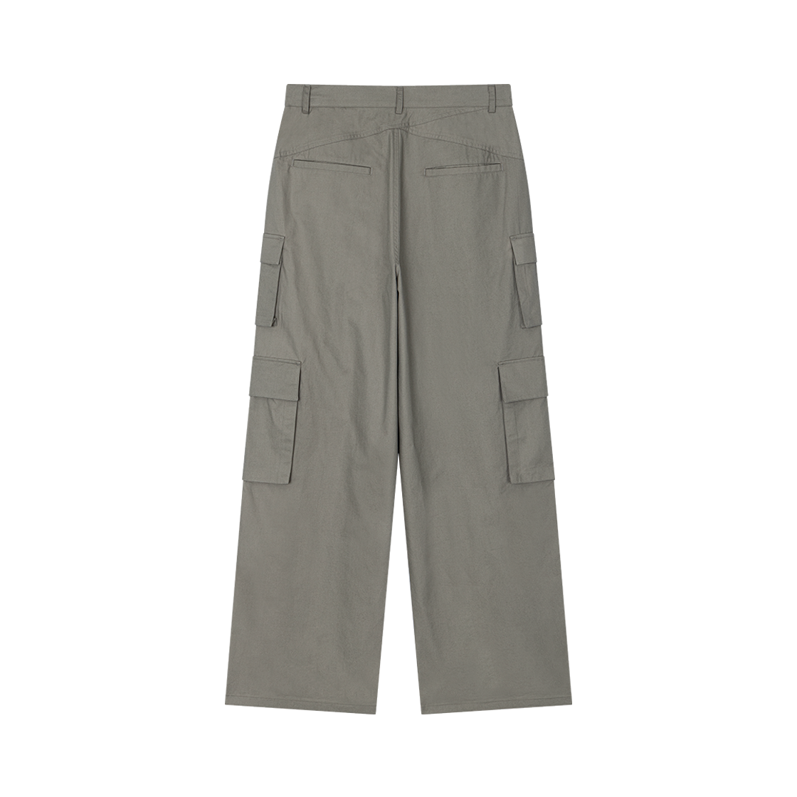 웨이비니스 와이드 카고 코튼 팬츠 시멘트 그레이(Waviness Wide Cargo Cotton Pants Cement Grey) - 2