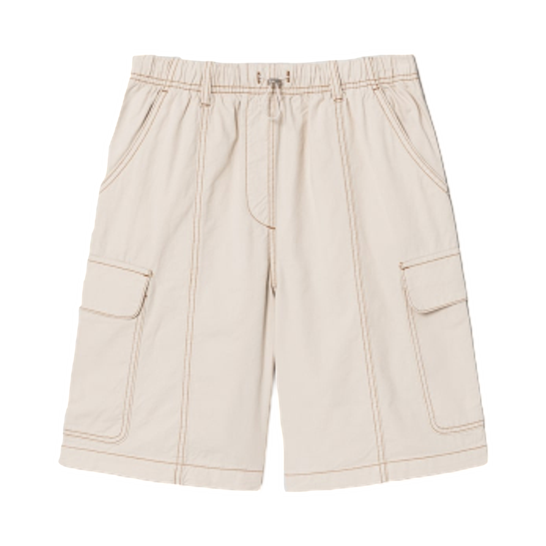 355525LY3A (W) 8seconds Cotton Dyeing Bermuda Pants Beige
