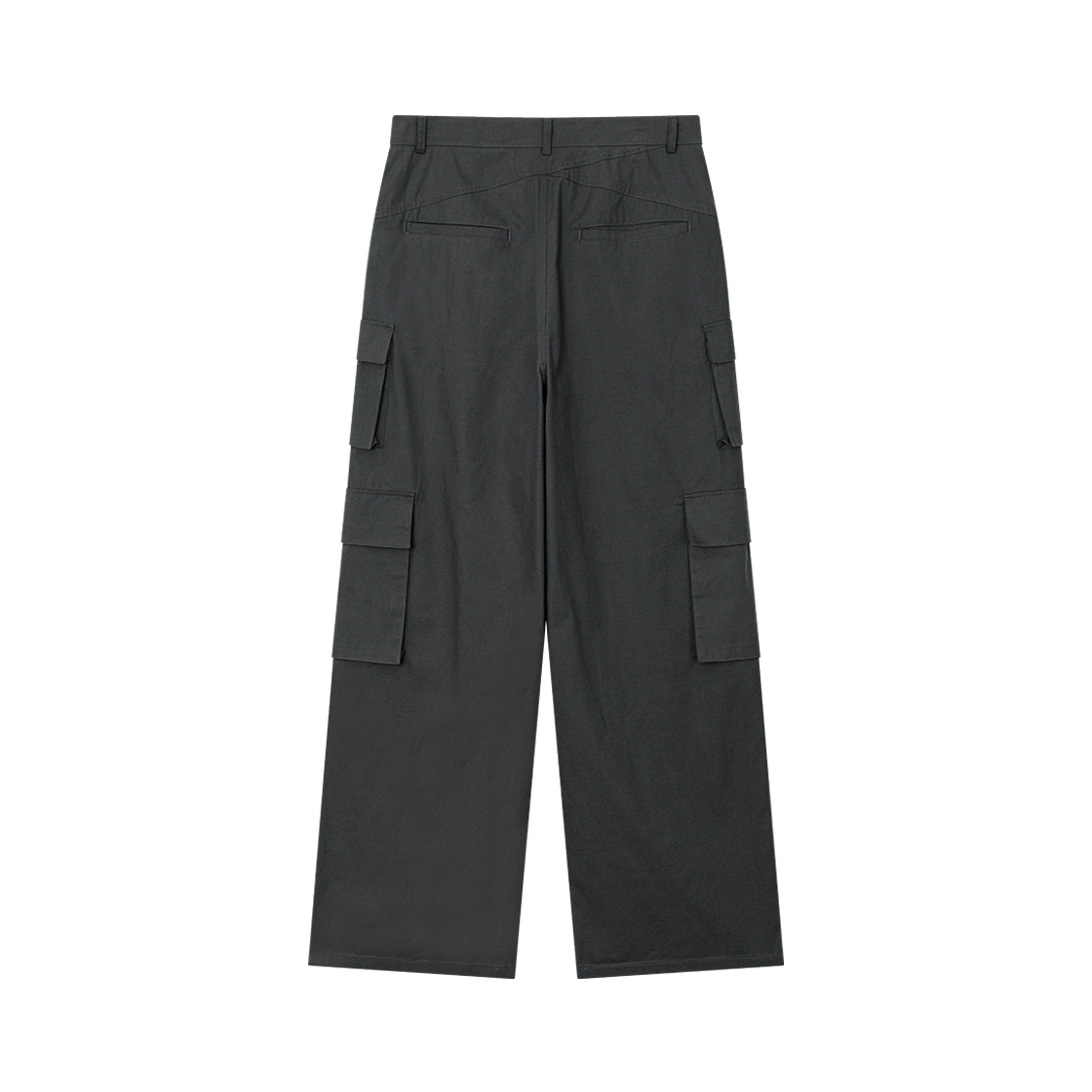 웨이비니스 와이드 카고 코튼 팬츠 차콜(Waviness Wide Cargo Cotton Pants Charcoal) - 2