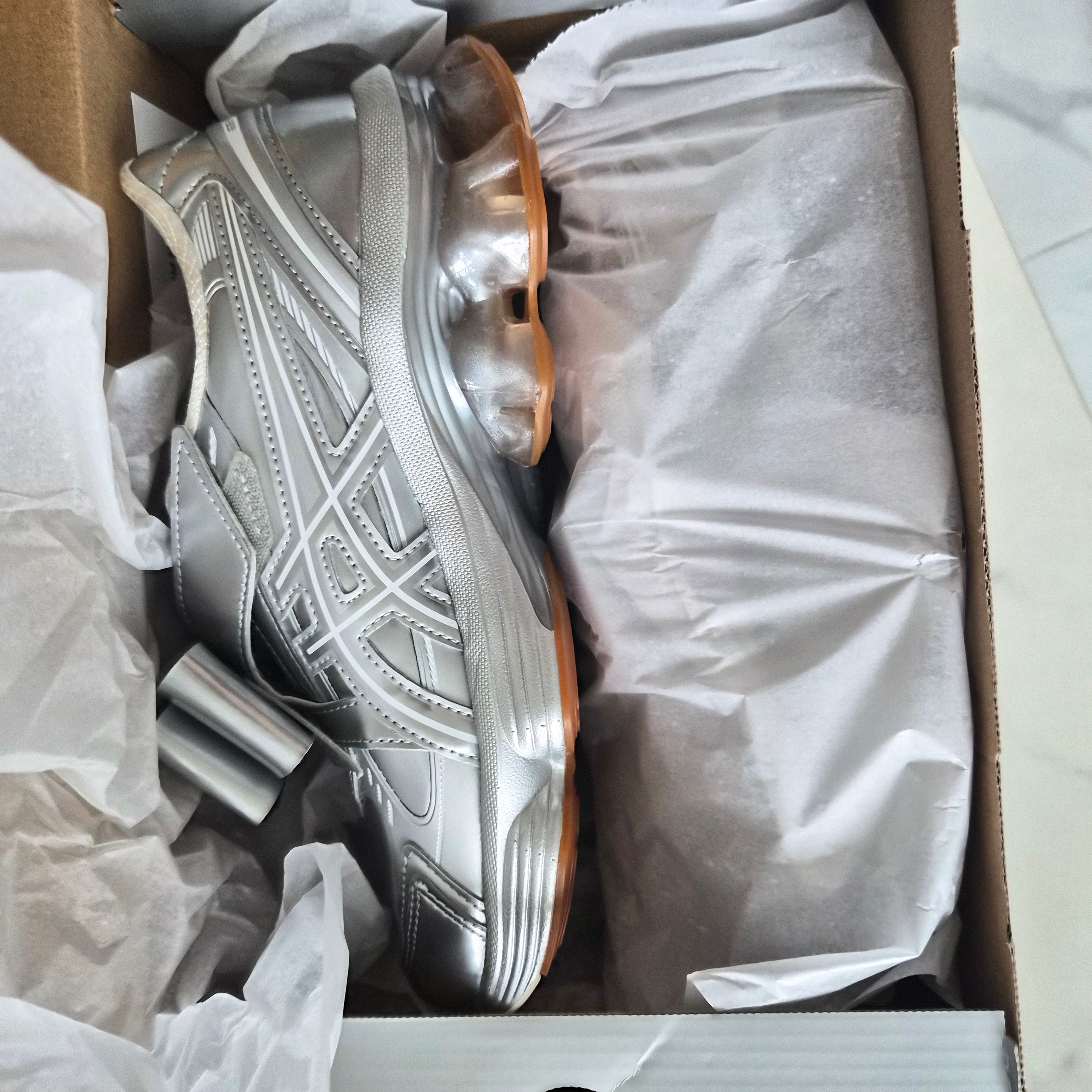 Asics x Shushu Tong Gel-Kinetic Fluent Pure Silver White 착용 스타일 - 3