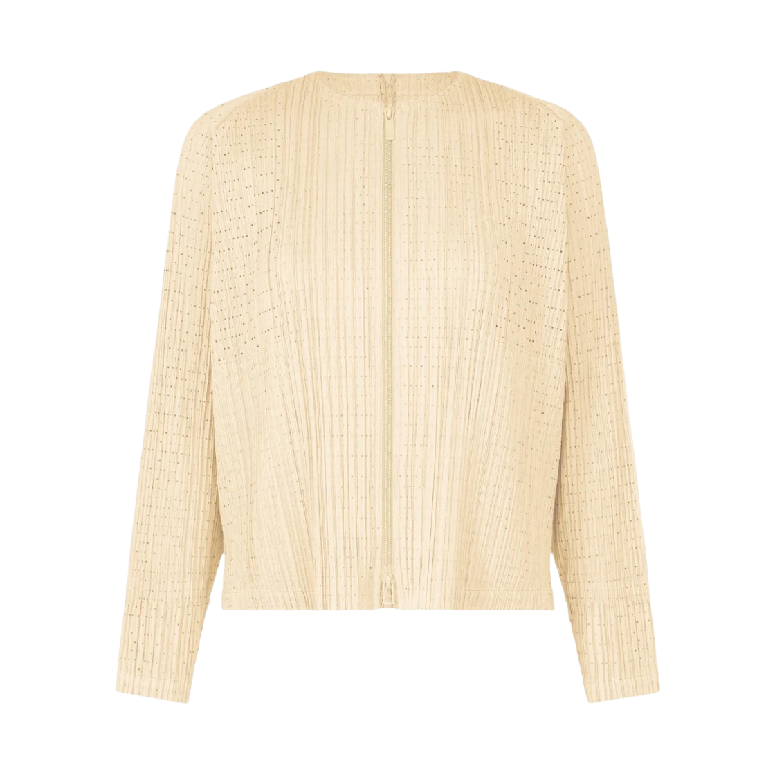 PP66-JC532-02 (W) Pleats Please Issey Miyake Stardust Mesh Jacket Off White