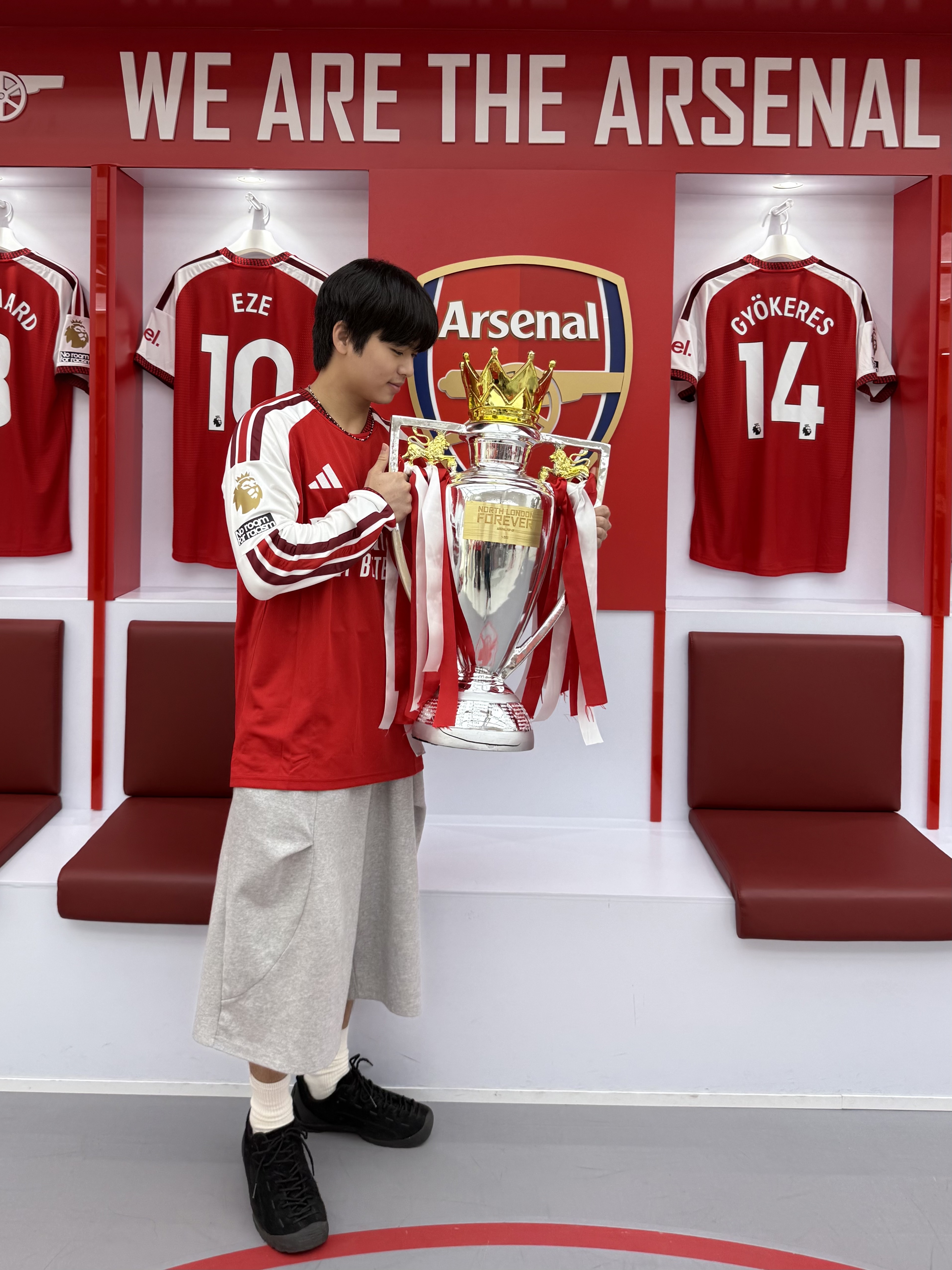 Adidas Arsenal 2026/27 Home Long Sleeve Jersey Better Scarlet - KR Sizing (Non Marking Ver.) 착용 스타일 - 3