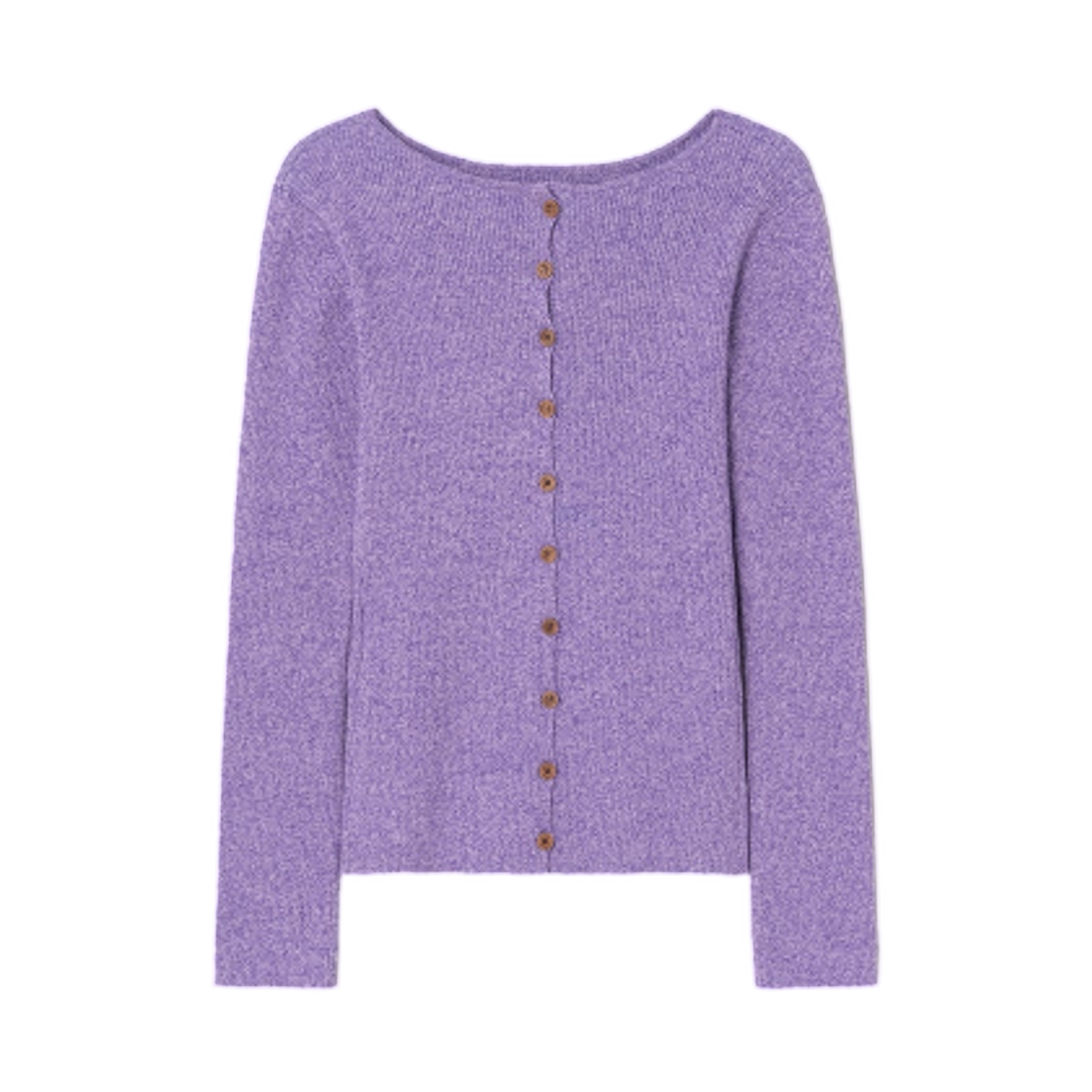 16525AAQ2S (W) 8seconds Button Point Cardigan Light Purple