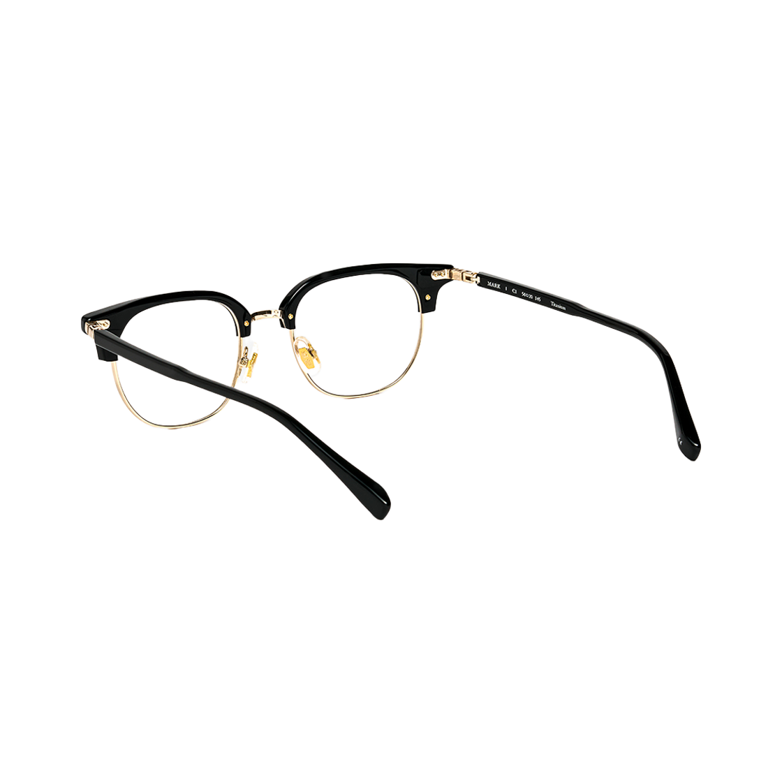 테츠오아이웨어 마크 하금테 C1 블랙 & 골드(TETSUO EYEWEAR Mark C1 Black & Gold) - 3