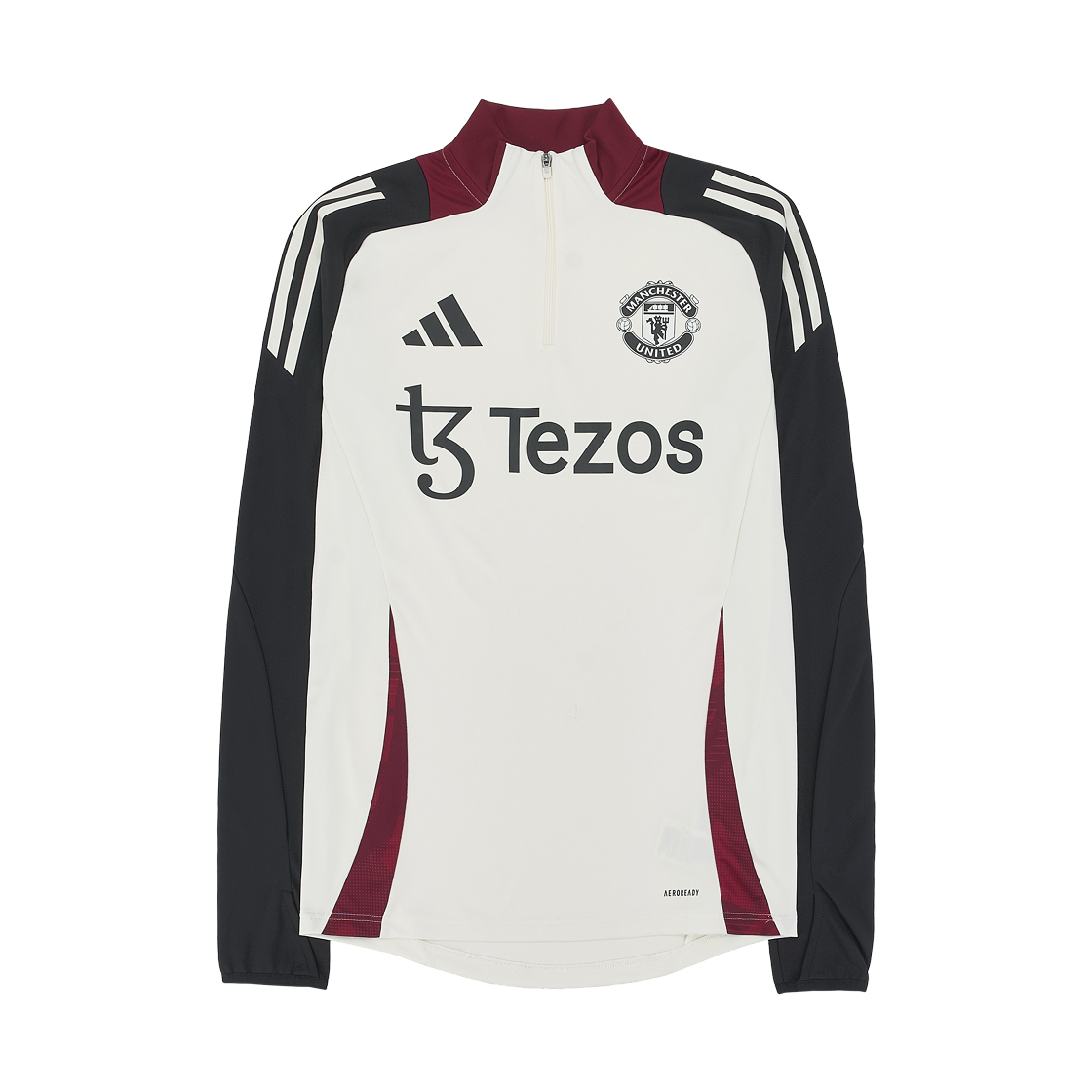 아디다스 맨체스터 유나이티드 티로 24 트레이닝 탑 오프 화이트 블랙 - KR 사이즈(Adidas Manchester United Tiro 24 Training Top Off White Black - KR Sizing)