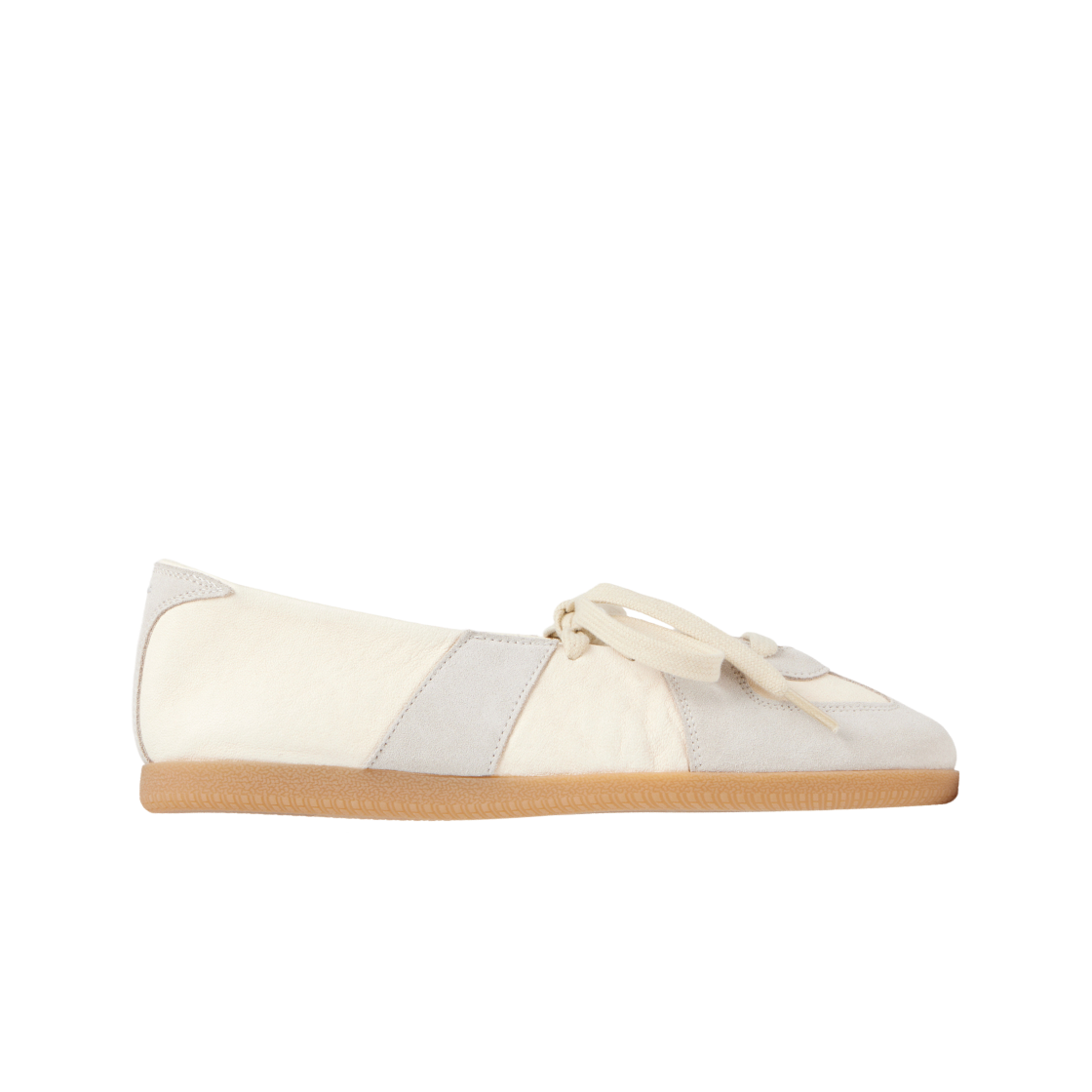 S58WS0297P7790T2073 (W) Maison Margiela Replica Soft Laced Ballet White