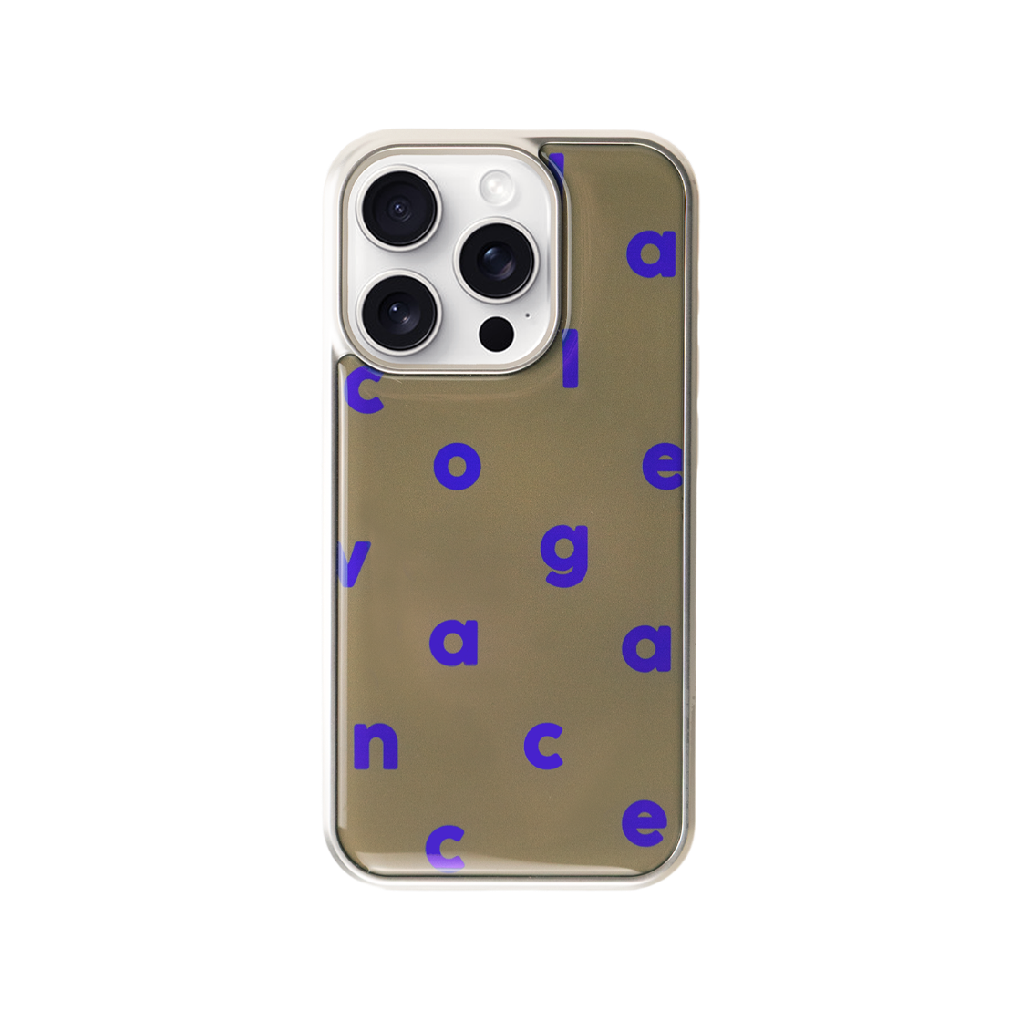p12 COLLAGEVACANCE Logo Alphabet Color Silver Epoxy Case Warm Taupe