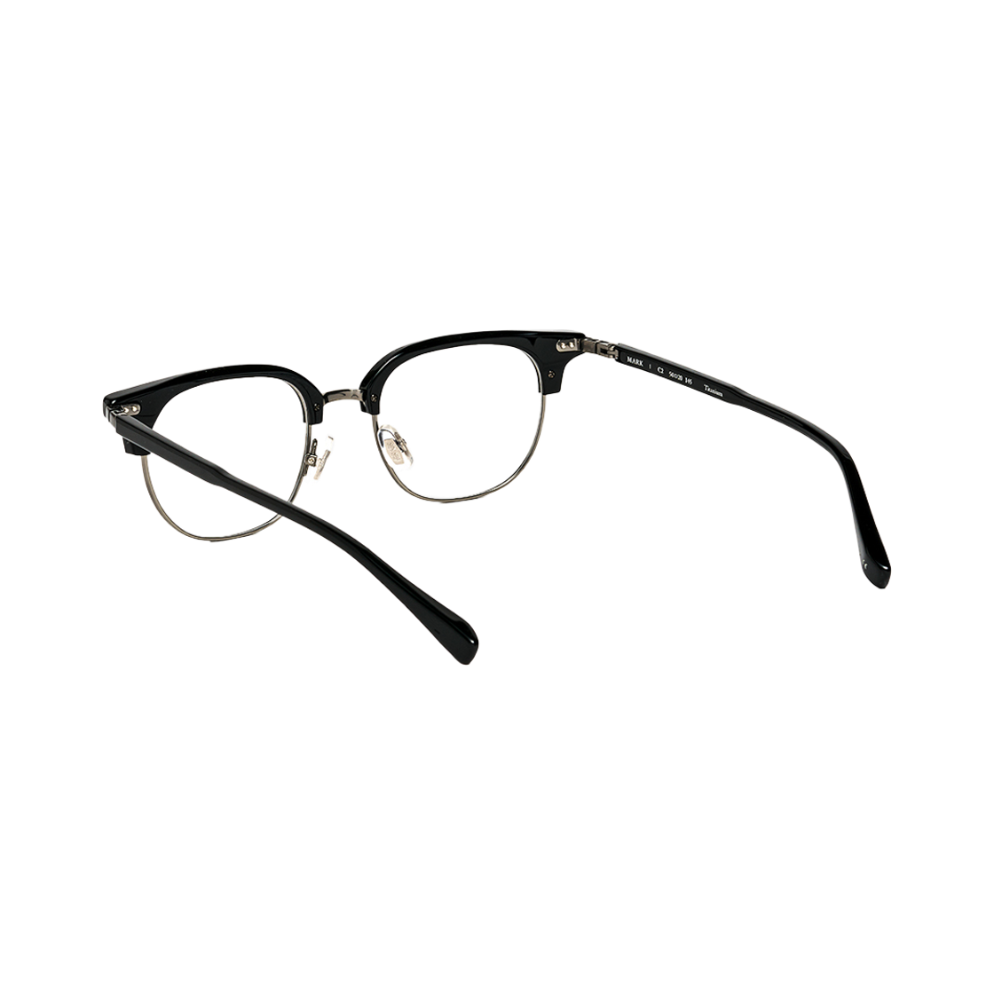 테츠오아이웨어 마크 하금테 C2 블랙 & 그레이(TETSUO EYEWEAR Mark C2 Black & Gray) - 3