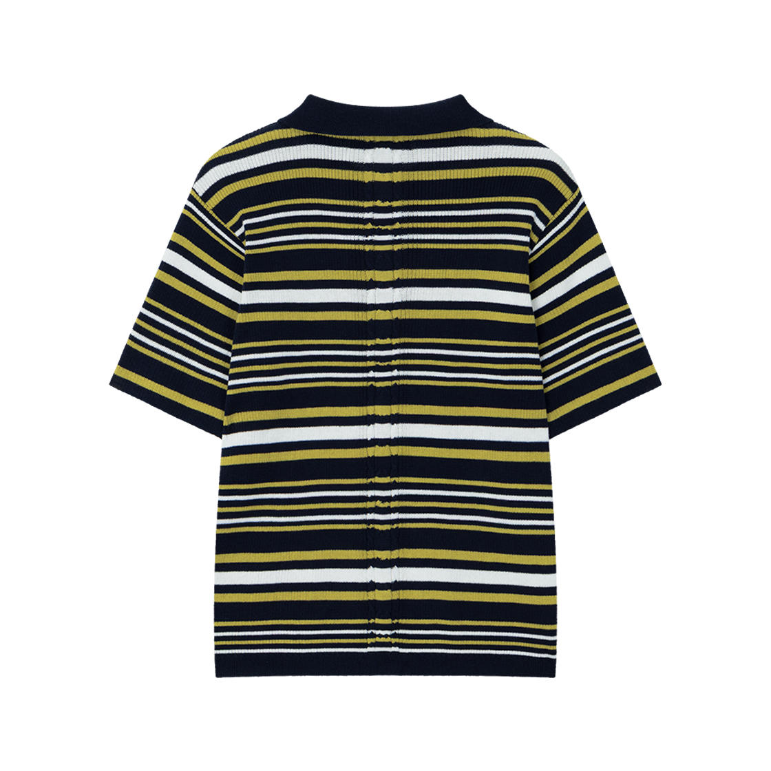 웨이비니스 멀티 스트라이프 폴로 니트 네이비(Waviness Multi Stripe Polo Knit Navy) - 2