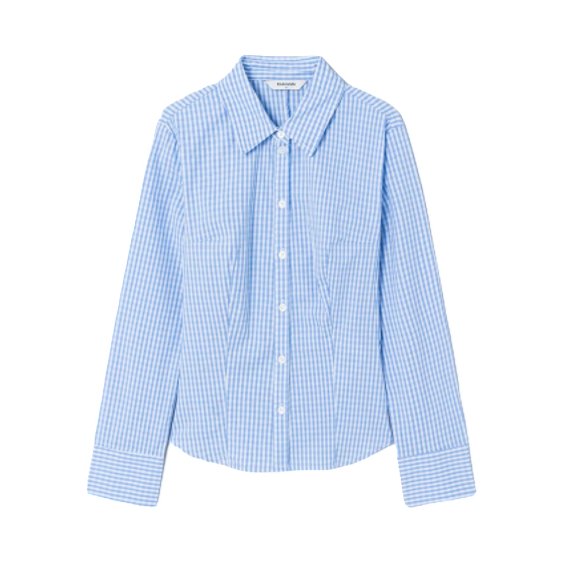 125464MQ5Q (W) 8seconds Gingham Check Shirt Sky Blue