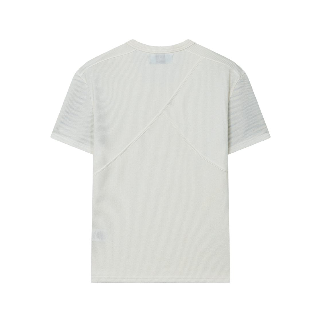 웨이비니스 리브드 레이어드 헨리넥 티셔츠 화이트(Waviness Ribbed Layered Henley-neck T-shirts White) - 2