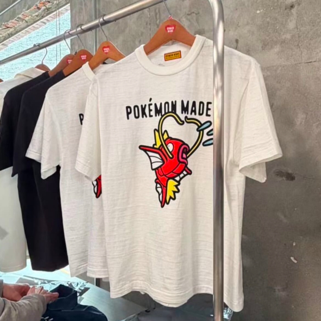 Human Made x Pokemon Made Graphic T-Shirt #3 White, Human Made x Pokemon Made Graphic T-Shirt #3 Black 착용 스타일 - 5