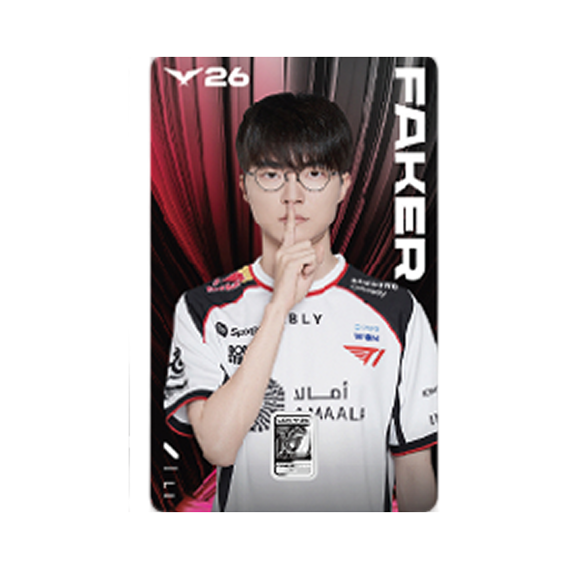 - Silver KOMSCO LCK 26 Player Card Type Silver Faker 1g