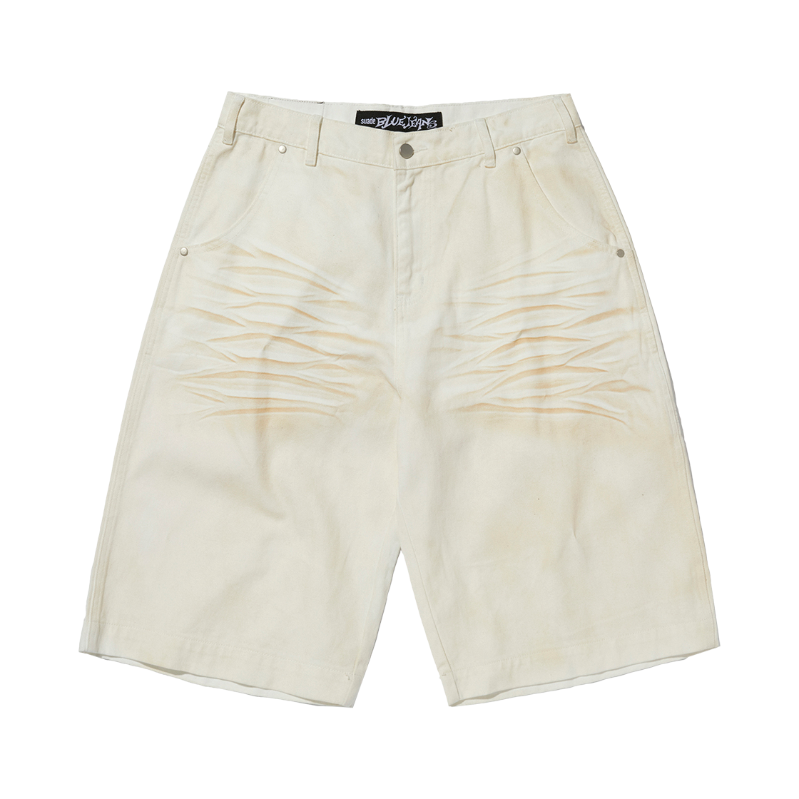 스웨이드 링클 워시드 쇼츠 화이트(Suade Wrinkle Washed Shorts White)