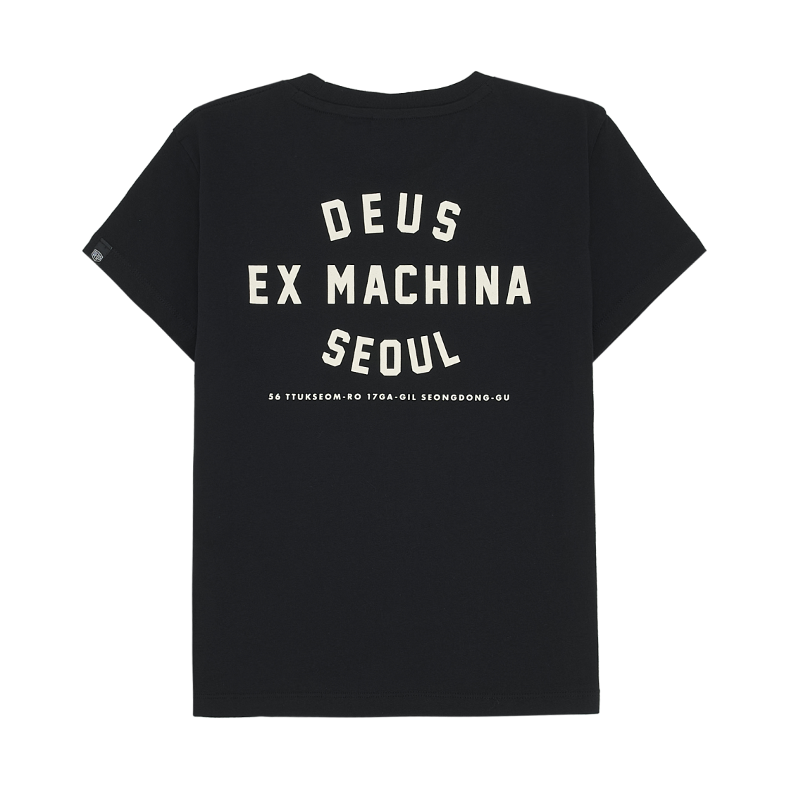 (W) 데우스 엑스 마키나 서울 컬리지 어드레스 티셔츠 블랙((W) Deus Ex Machina Seoul College Address T-Shirt Black) - 2