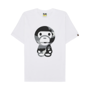 BAPE Giant 1st Camo Big Baby Milo T-Shirt White Gray