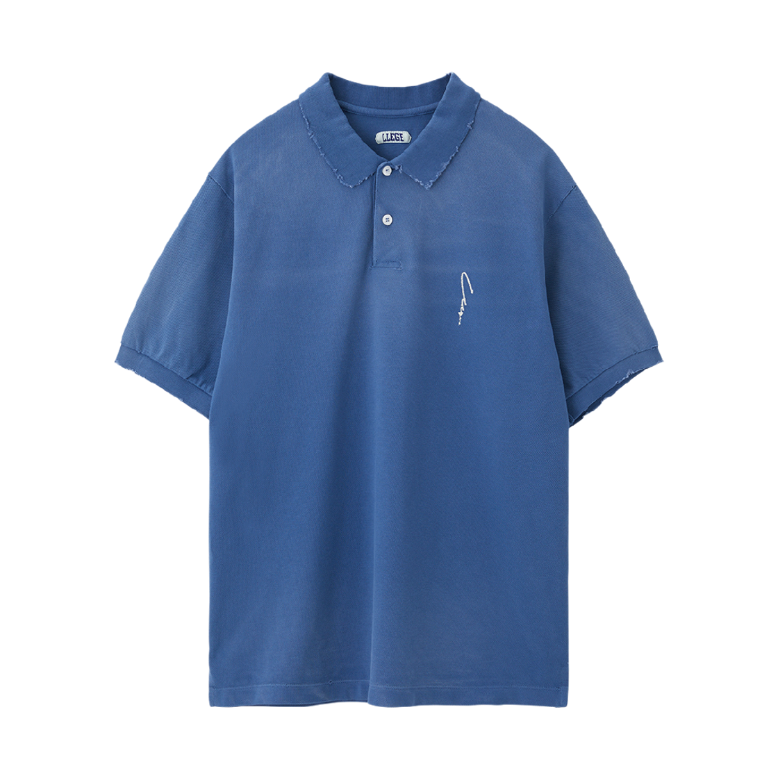 리지 빈티지 슬림 핏 피크 탑 빈티지 블루(LLEGE Vintage Slim Fit Pique Top Vintage Blue)