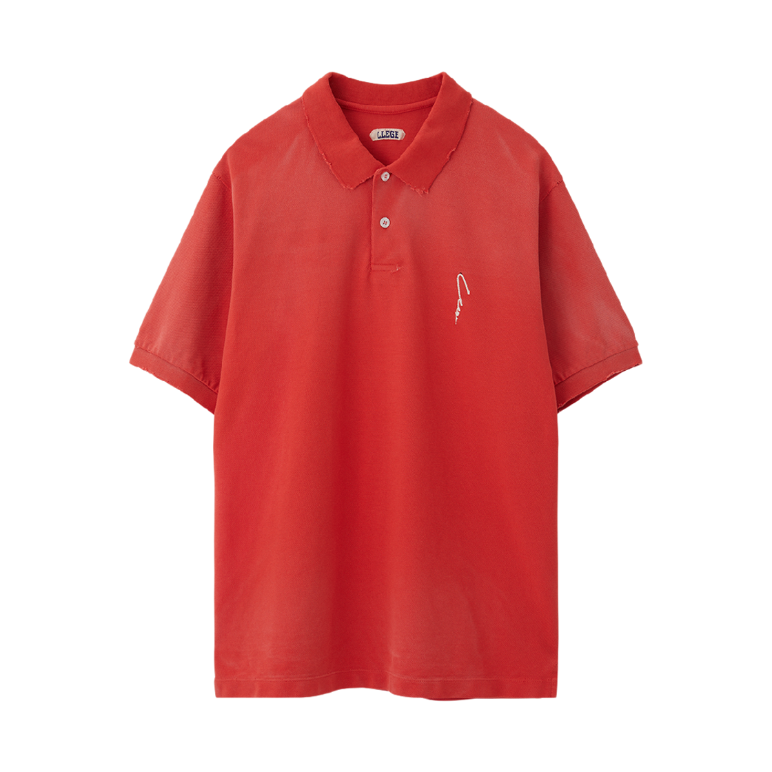 리지 빈티지 슬림 핏 피크 탑 빈티지 레드(LLEGE Vintage Slim Fit Pique Top Vintage Red)