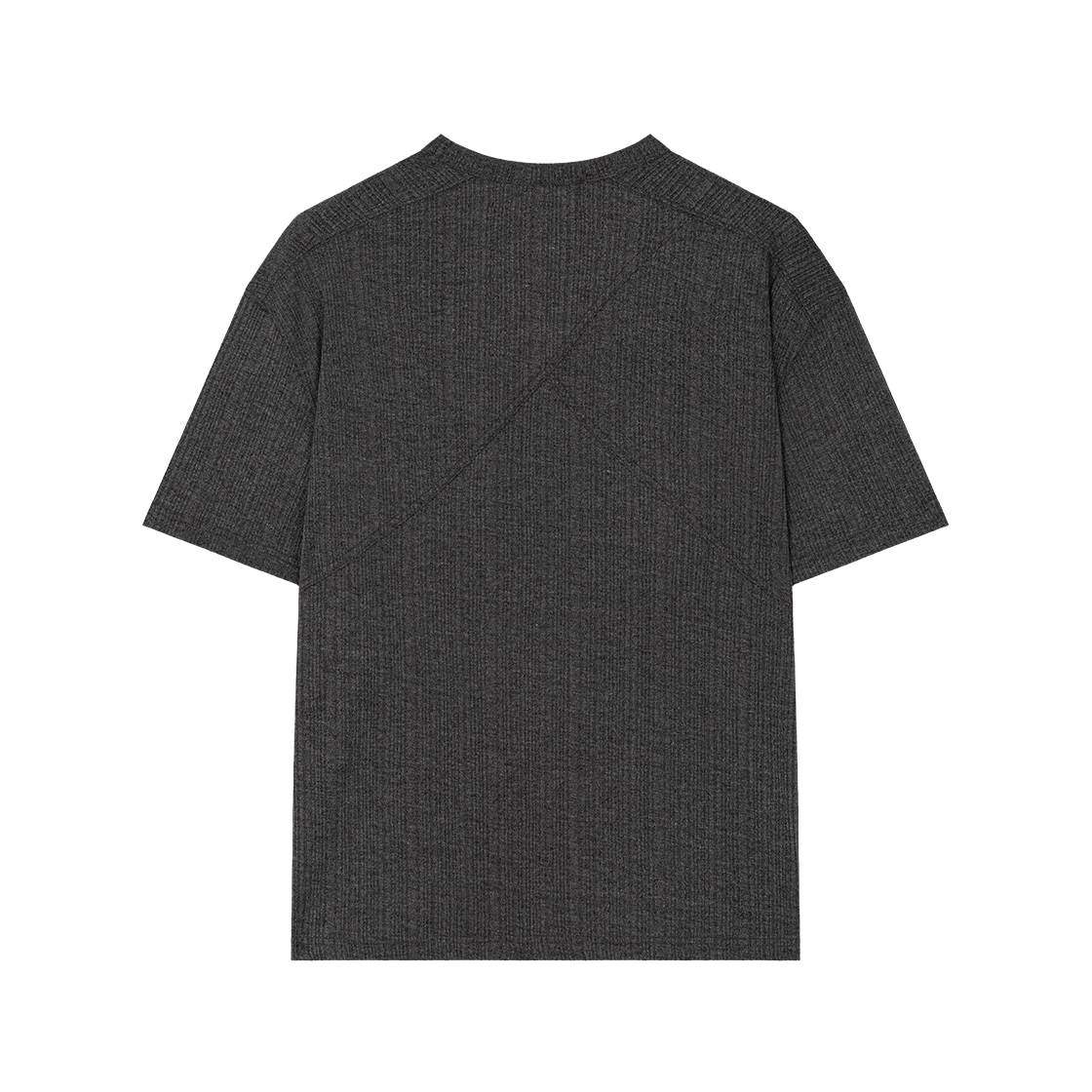 웨이비니스 립 텍스처드 티셔츠 차콜(Waviness Rib Textured T-shirts Charcoal) - 2
