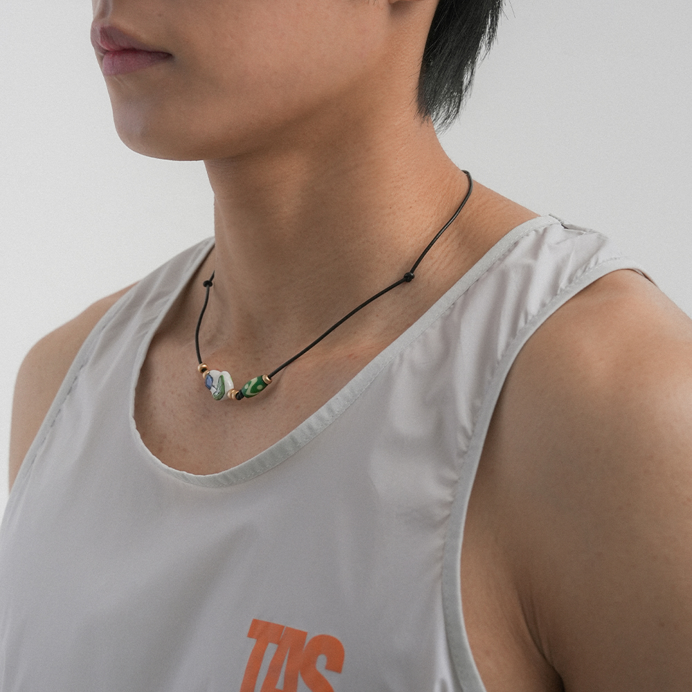 디아더생츄어리 웨이포인트 코드 목걸이 블랙(THE ATHER SANCTUARY Waypoint Cord Necklace Black) - 4