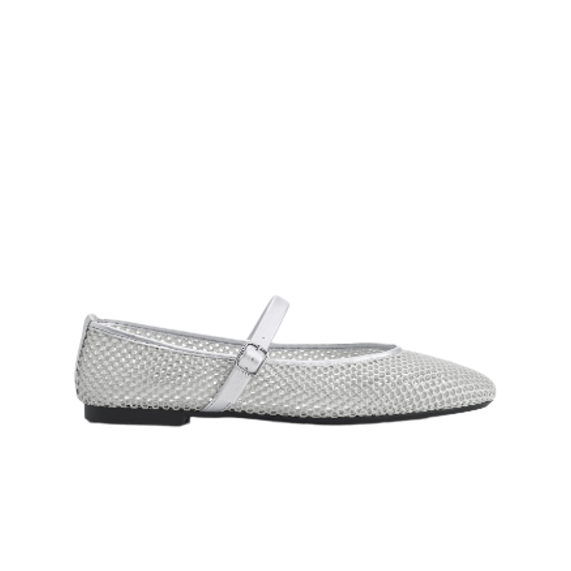 (W) GU 메쉬 메리 제인 슈즈 실버((W) GU Mesh Mary Jane Shoes Silver) - 1
