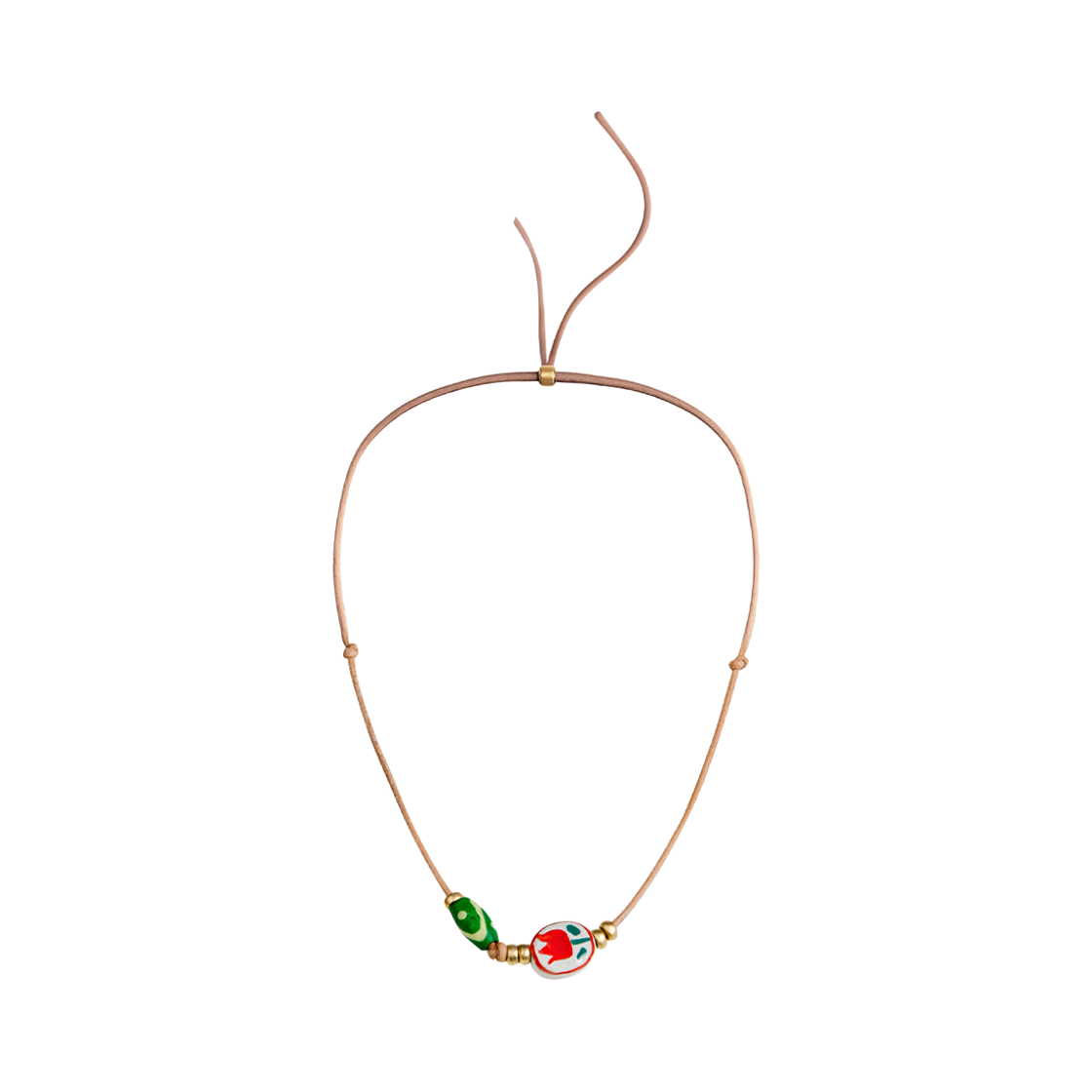 디아더생츄어리 웨이포인트 코드 목걸이 베이지(THE ATHER SANCTUARY Waypoint Cord Necklace Beige)