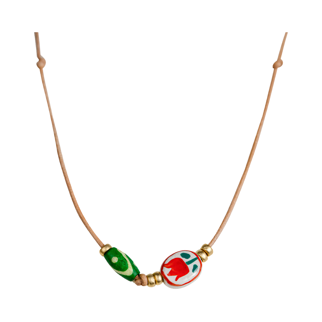 디아더생츄어리 웨이포인트 코드 목걸이 베이지(THE ATHER SANCTUARY Waypoint Cord Necklace Beige) - 2