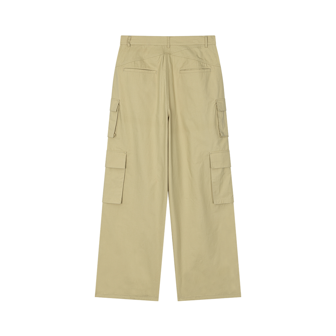 웨이비니스 와이드 카고 코튼 팬츠 베이지(Waviness Wide Cargo Cotton Pants Beige) - 2