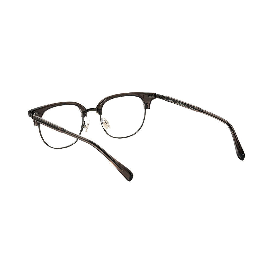 테츠오아이웨어 마크 하금테 C3 다크 그레이 & 건(TETSUO EYEWEAR Mark C3 DARK Gray & Gun) - 3