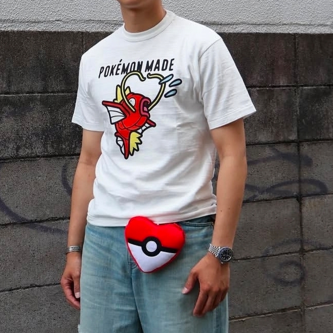 Human Made x Pokemon Made Graphic T-Shirt #3 White, Human Made x Pokemon Made Graphic T-Shirt #3 Black 착용 스타일 - 2