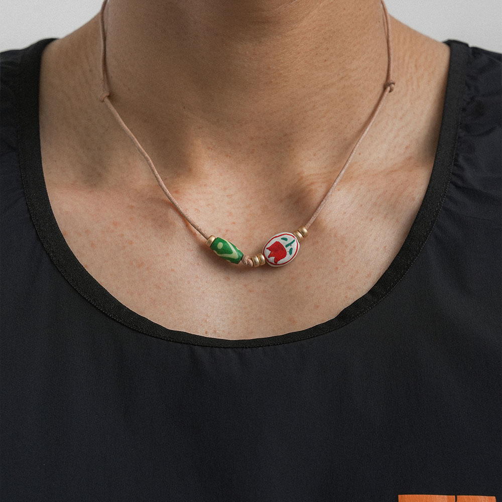 디아더생츄어리 웨이포인트 코드 목걸이 베이지(THE ATHER SANCTUARY Waypoint Cord Necklace Beige) - 3