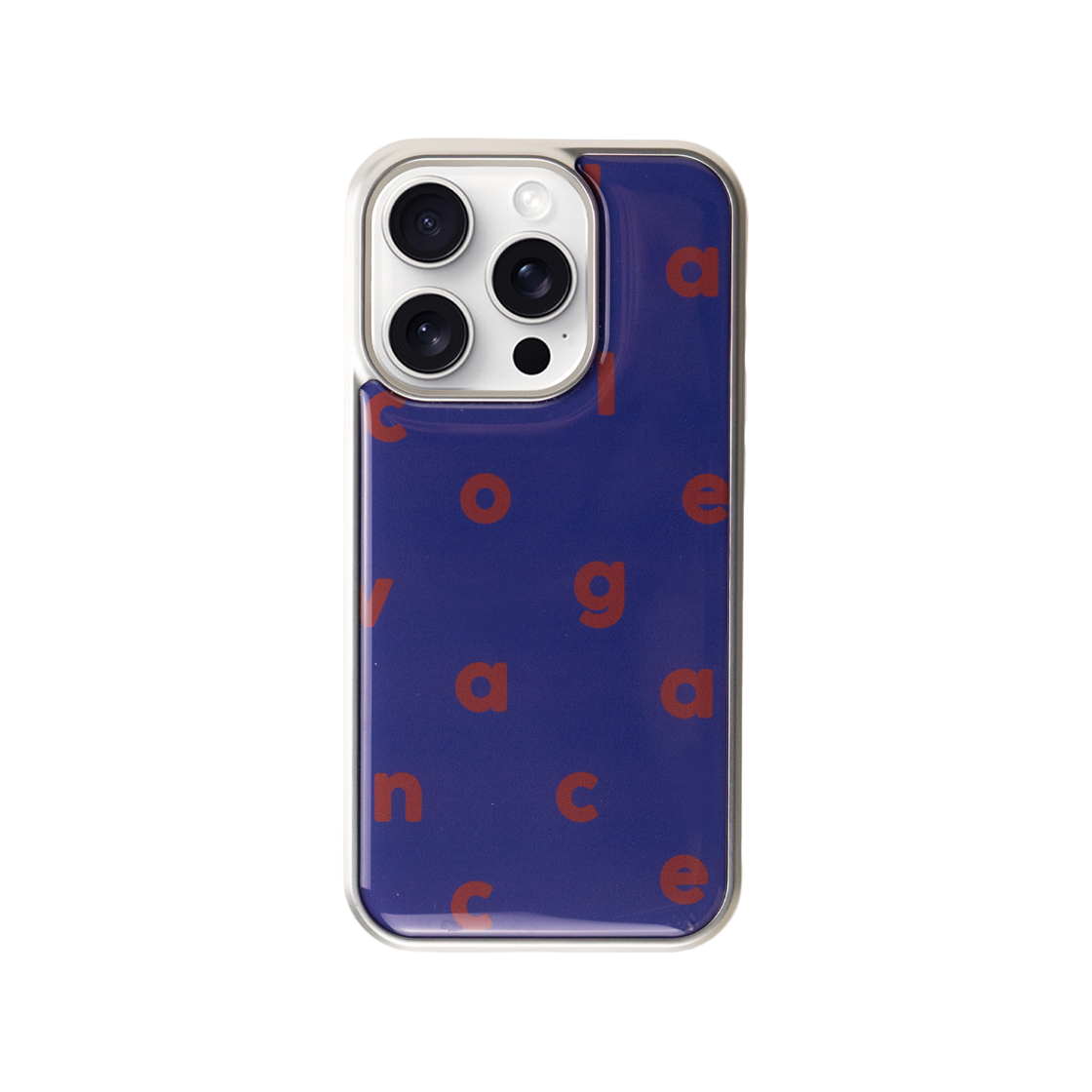 p11 COLLAGEVACANCE Logo Alphabet Color Silver Epoxy Case Midnight Blue