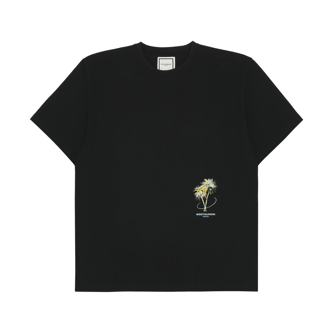 우영미 야자수 그래픽 티셔츠 블랙 - 25SS(Wooyoungmi Palm Tree Graphic T-Shirt Black - 25SS) - 2