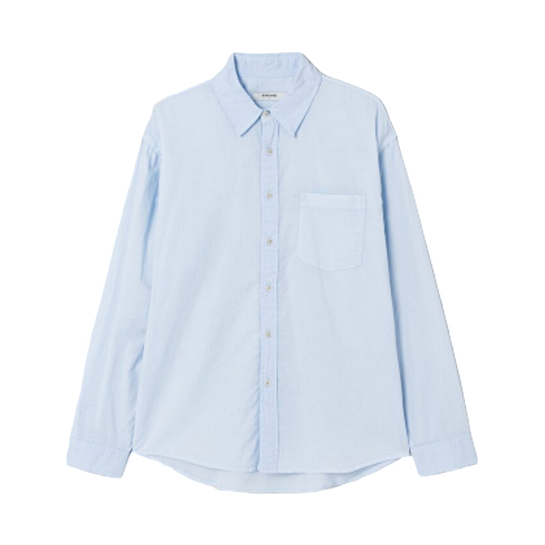 425464LY4Q 8seconds Sheer Cotton Garment Dyeing Shirt Sky Blue
