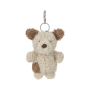 Jellycat Little Pup Bag Charm Nougat Chocolate