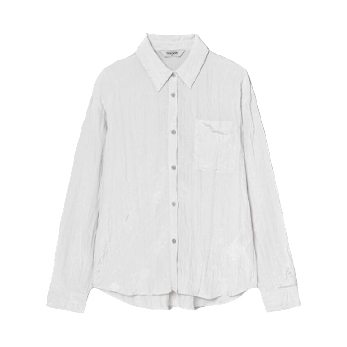 165364AY32 (W) 8seconds Ruched Long Sleeve Shirt Light Gray Silver