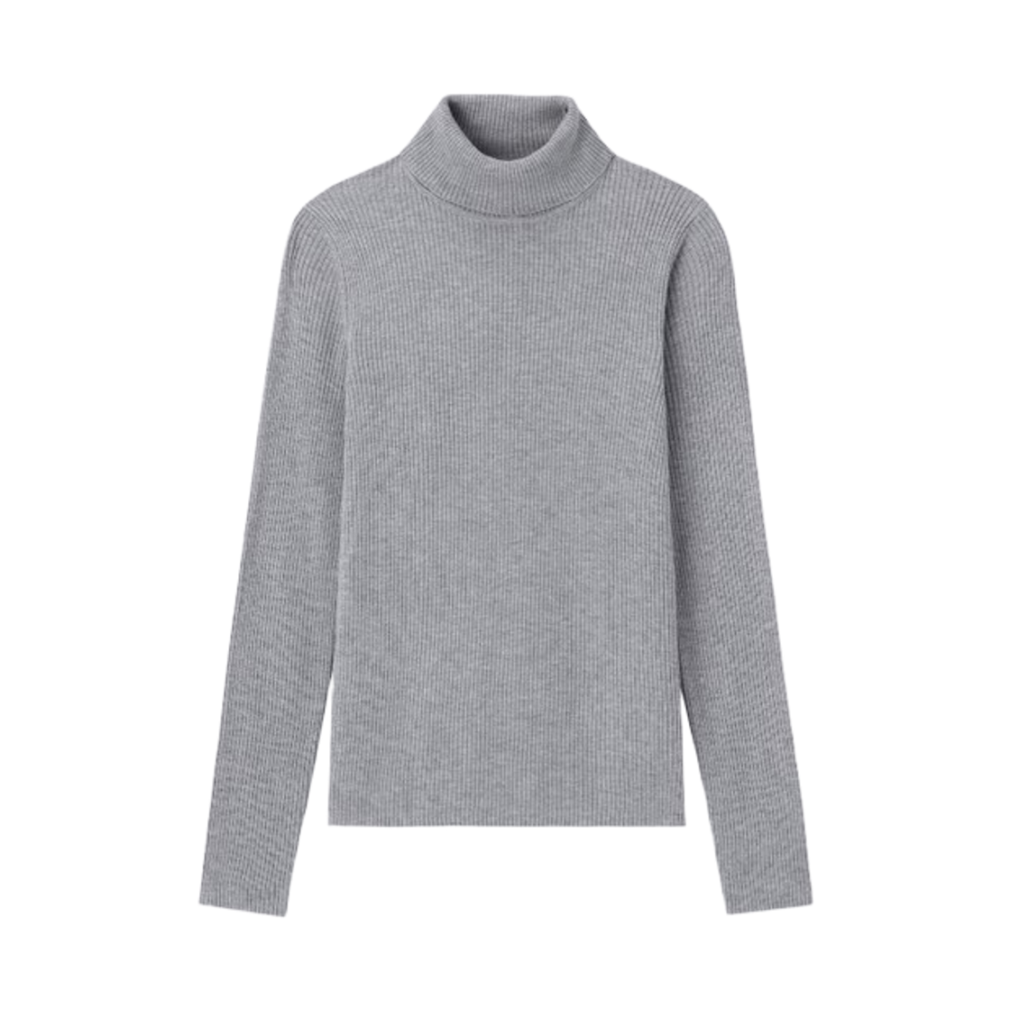 357431-04 (W) GU Rib Turtleneck Sweater Z+E Gray