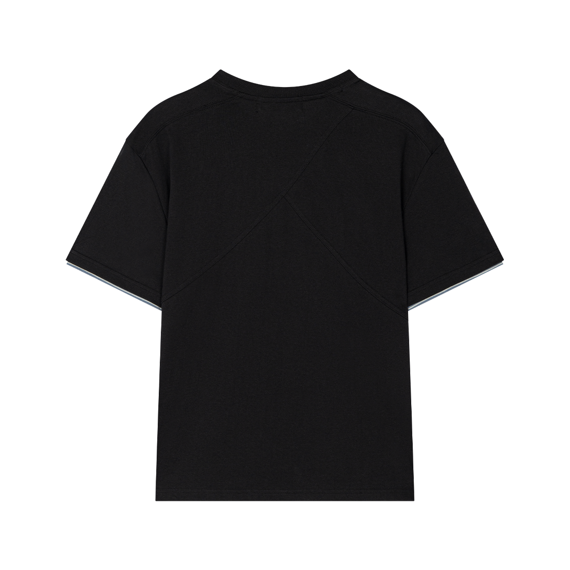 웨이비니스 스트라이프 레이어드 티셔츠 블랙(Waviness Stripe Layered T-shirts Black) - 2