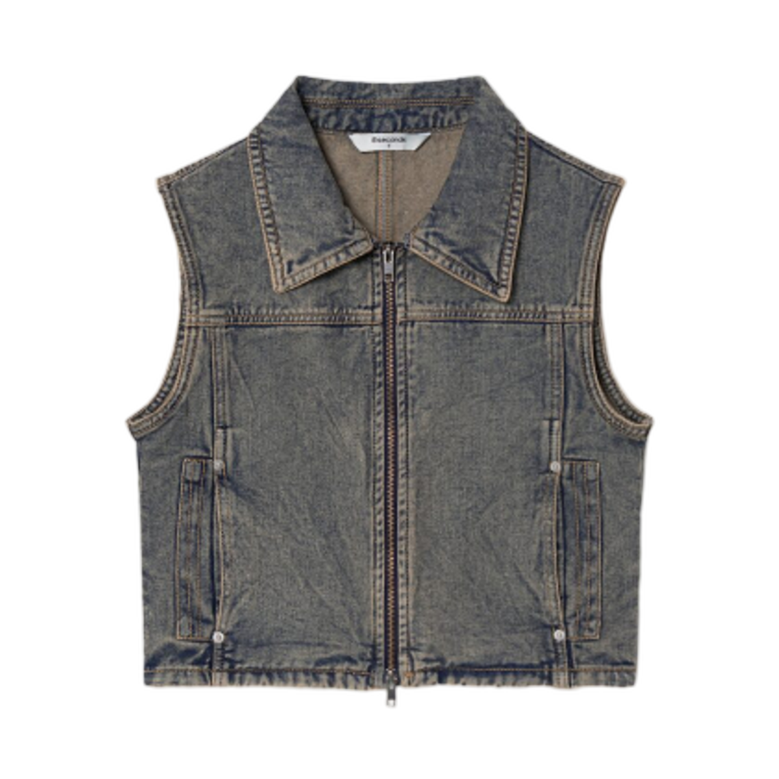 (W) 에잇세컨즈 데님 셋업 베스트 스카이 블루((W) 8seconds Denim Set Up Vest Sky Blue)