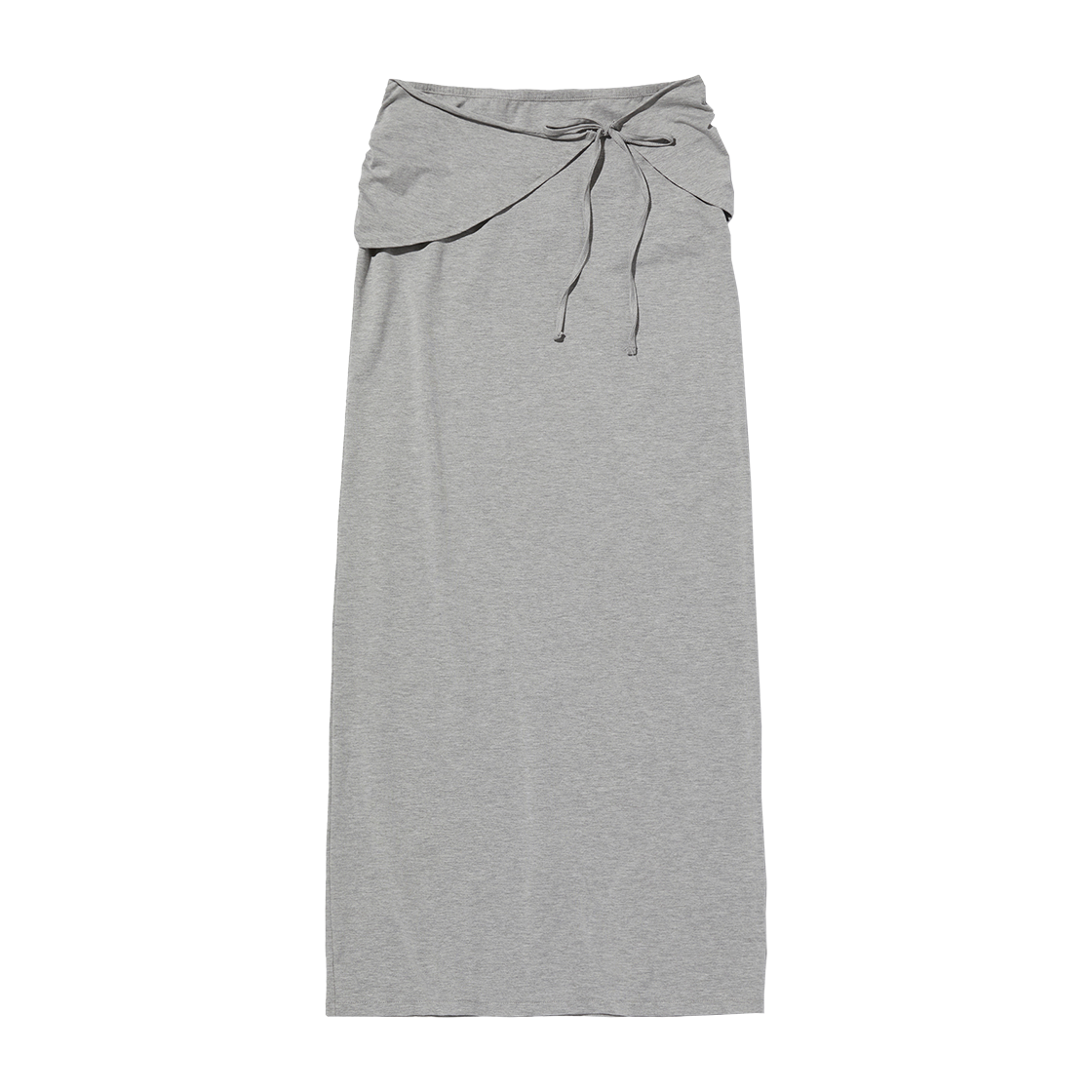 스웨이드 셔링 롱 스커트 그레이(Suade Shirring Long Skirt Gray)