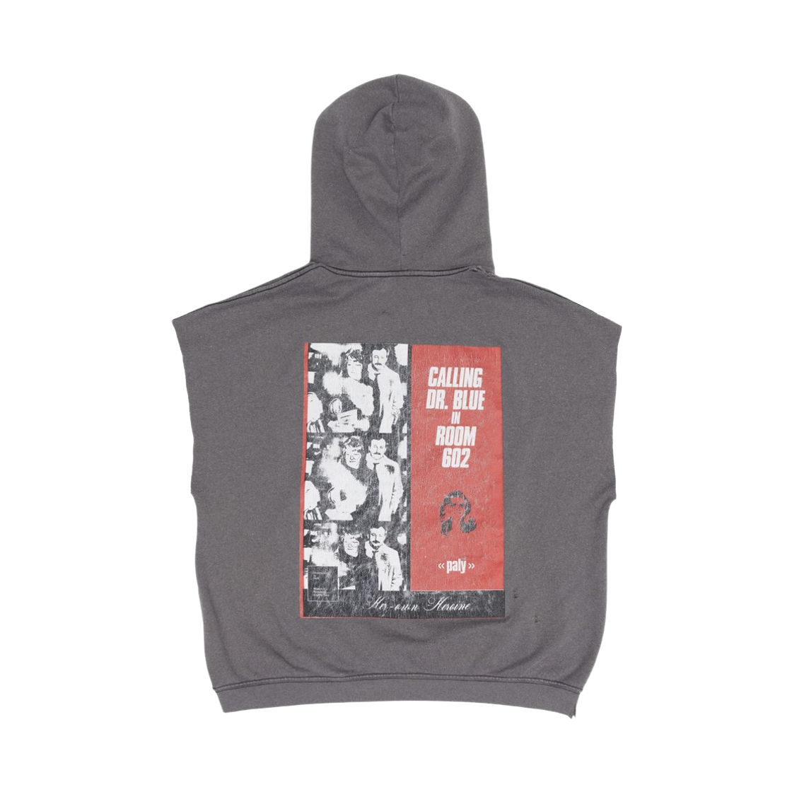 팔리 할리우드 닥터 블루 컷 오프 후드 브라운(Paly Hollywood Dr. Blue Cut Off Hoodie Brown) - 2