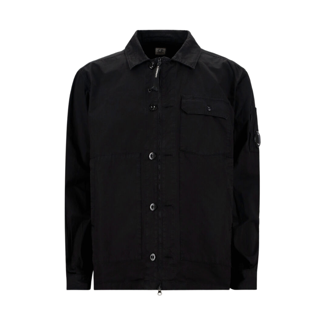 C.P. 컴퍼니 마이크로 랩스 롱 슬리브 렌즈 셔츠 블랙 - 26SS(C.P. Company Micro-Reps Long Sleeve Lens Shirt Black - 26SS) - 1