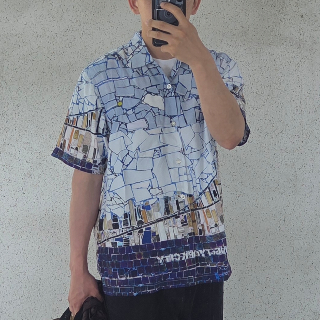 Supreme Mosaic S/S Shirt Multicolor - 24SS 착용 스타일